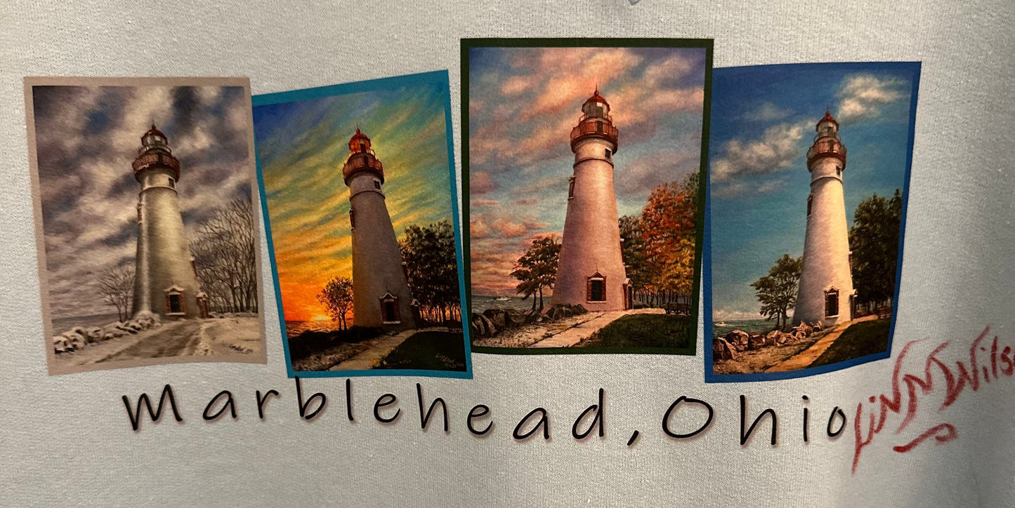 Marblehead Lighthouse Four Season Hoodie - LINspirational Art