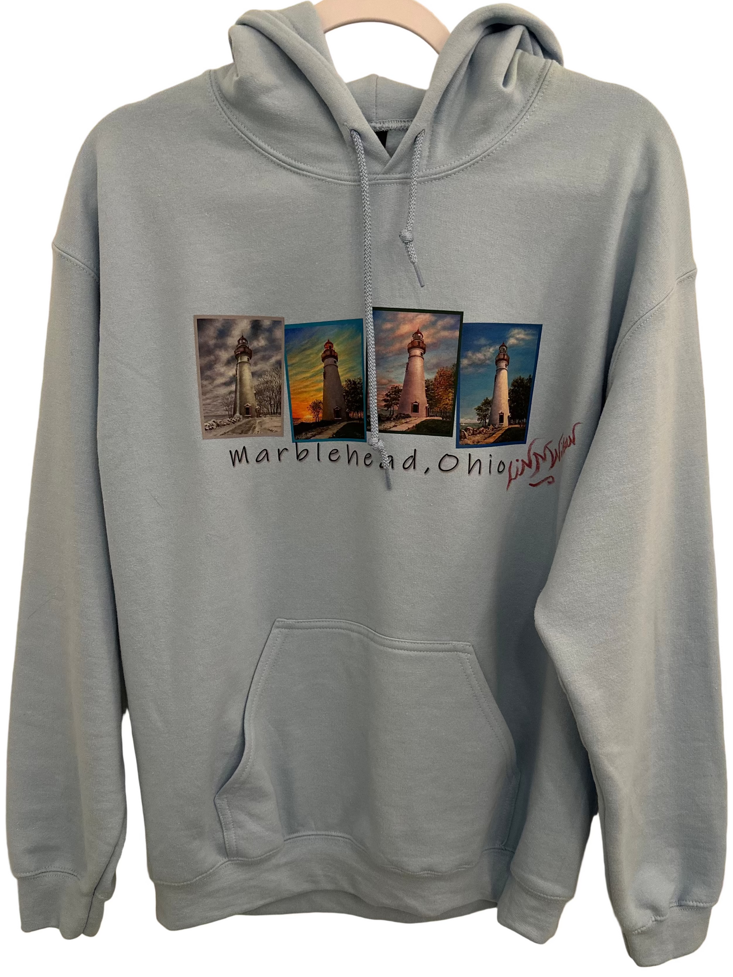 Marblehead Lighthouse Four Season Hoodie - LINspirational Art