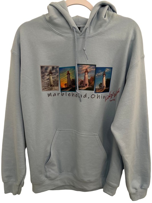 Marblehead Lighthouse Four Season Hoodie - LINspirational Art