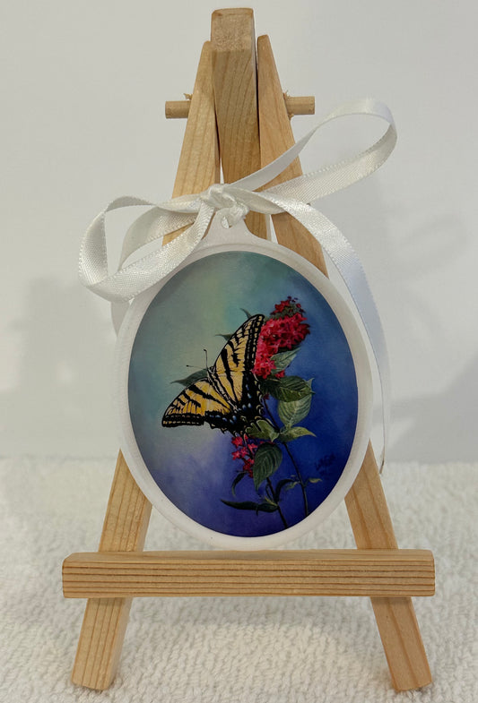 LINnies Minis - If Nothing Ever Changed... (Yellow Swallowtail Butterfly on Pink Butterfly Bush)